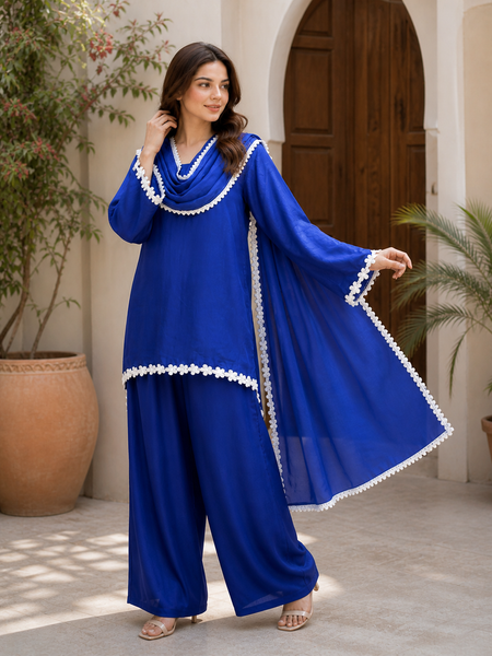 Ink blue suit set