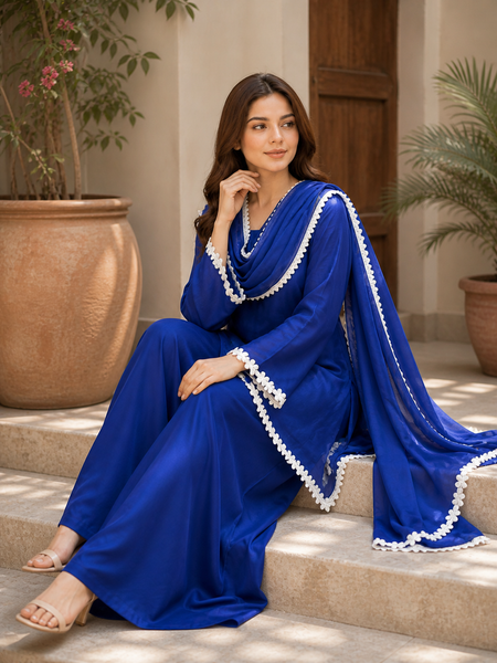 Ink blue suit set