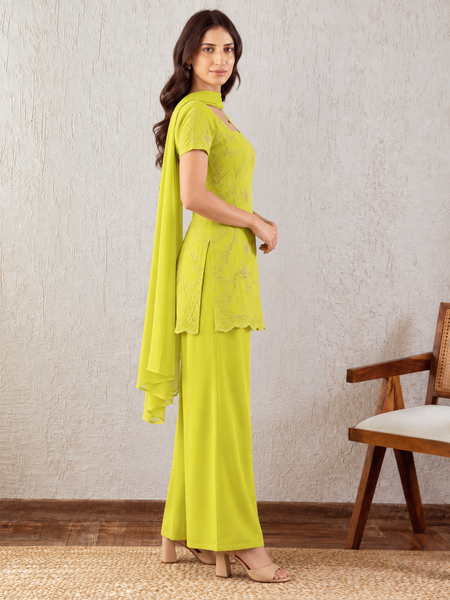 Lime Bloom Suit Set