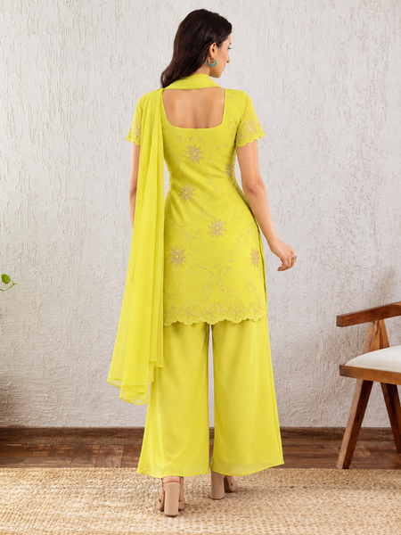 Lime Bloom Suit Set